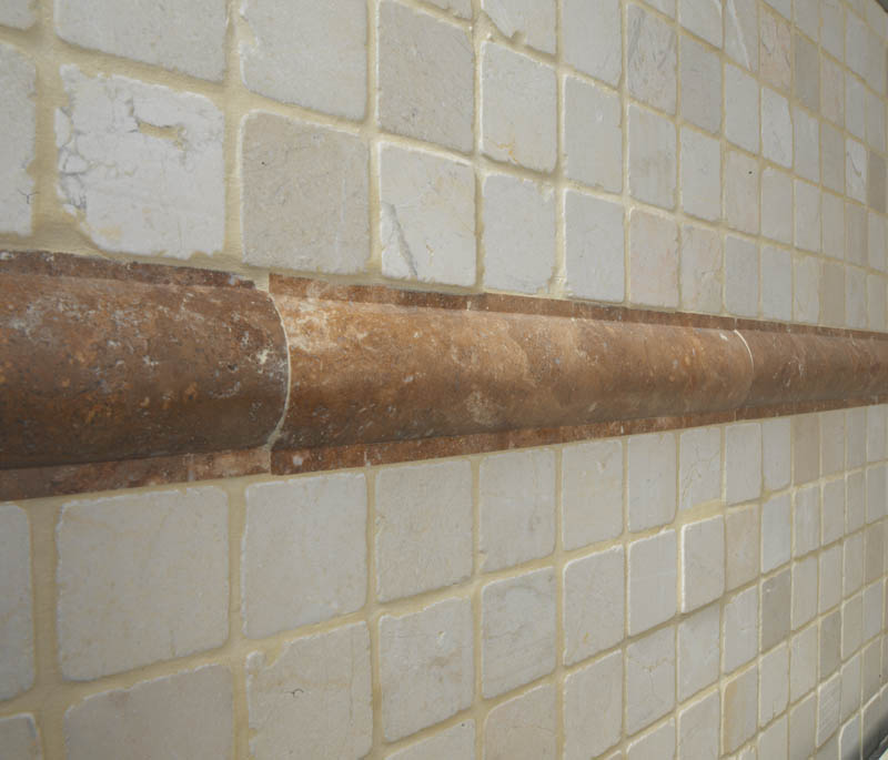 Iota Travertino Rojo 6 x 30 cm